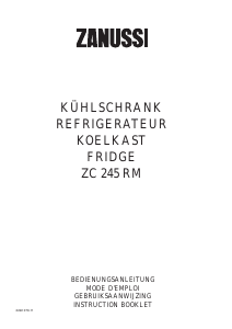 Bedienungsanleitung Zanussi ZC245RM Kühlschrank