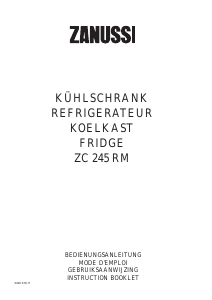 Manual Zanussi ZC245RM Refrigerator