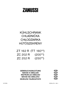 Használati útmutató Zanussi ZC252R Hűtőszekrény