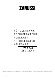 Bedienungsanleitung Zanussi ZFC1404T Kühlschrank
