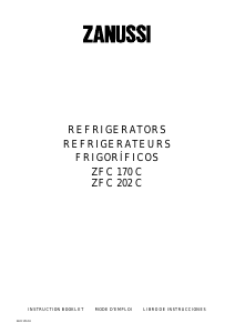 Manual de uso Zanussi ZFC170C Refrigerador