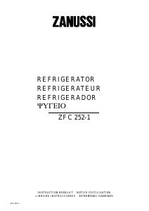 Manual de uso Zanussi ZFC252-1 Refrigerador