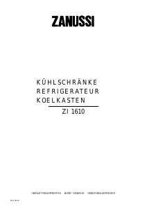 Bedienungsanleitung Zanussi ZI1610 Kühlschrank
