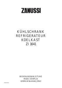 Mode d’emploi Zanussi ZI1641 Réfrigérateur