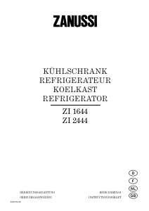 Bedienungsanleitung Zanussi ZI1644 Kühlschrank