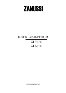 Mode d’emploi Zanussi ZI5160 Réfrigérateur