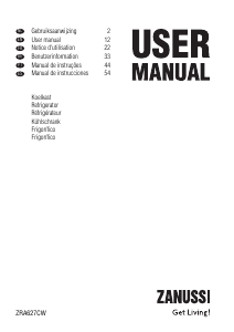 Manual Zanussi ZRA627CW Refrigerator