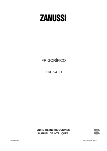 Manual de uso Zanussi ZRC24JB8 Refrigerador