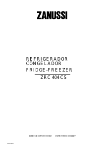 Manual Zanussi ZRC404CS Refrigerator