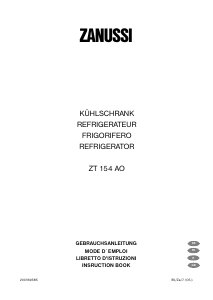 Mode d’emploi Zanussi ZT154AO Réfrigérateur