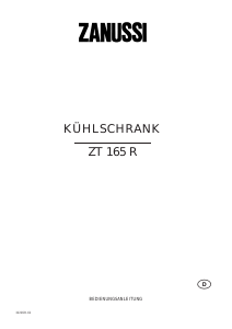 Bedienungsanleitung Zanussi ZT165 R Kühlschrank
