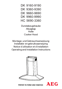 Mode d’emploi AEG DK9160-W Hotte aspirante