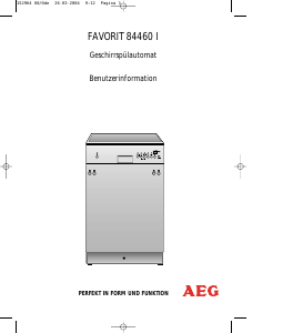 Bedienungsanleitung AEG F84460IM Geschirrspüler