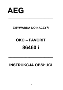 Instrukcja AEG F86460IM Zmywarka
