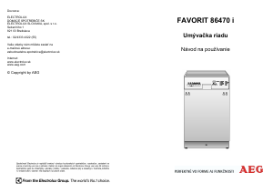 Návod AEG F86470I-M Umývačka riadu