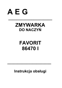 Instrukcja AEG F86470I-M Zmywarka