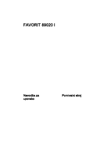 Priročnik AEG F89020IM Pomivalni stroj