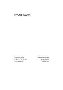 Brugsanvisning AEG F89020VI Opvaskemaskine