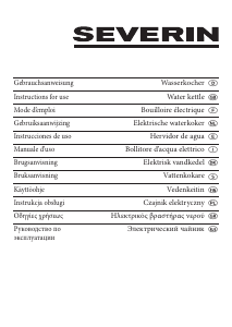 Brugsanvisning Severin WK 3338 Elkedel