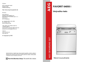 Návod AEG FAV64050I-W Umývačka riadu