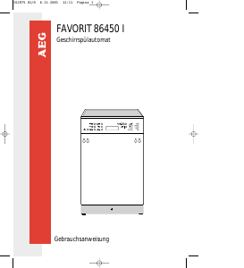 Bedienungsanleitung AEG FAV86450IM Geschirrspüler