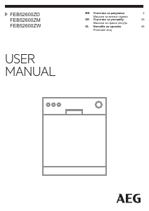 Прирачник AEG FEB52600ZW Машина за миење садови