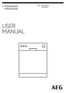Manual AEG FFB53600ZW Dishwasher