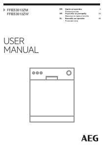 Прирачник AEG FFB53610ZM Машина за миење садови
