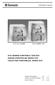 Manual Dometic 975 Portable Toilet