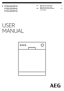 Manual AEG FFE63806PM Máquina de lavar louça