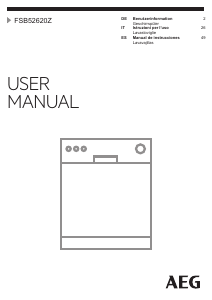 Manual de uso AEG FSB52620Z Lavavajillas