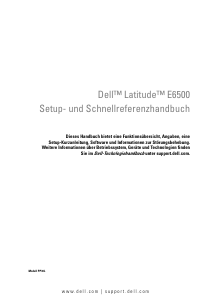 Bedienungsanleitung Dell PP30L Latitude E6500 Notebook