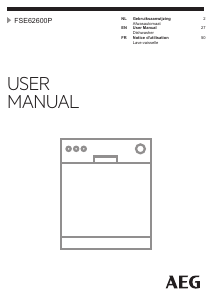 Manual AEG FSE62600P Dishwasher