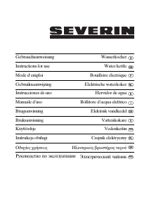 Käyttöohje Severin WK 3360 Kattila