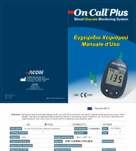 Hướng dẫn sử dụng ACON On Call Plus Máy theo dõi đường glucose trong máu