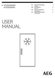 Handleiding AEG A72020GNW0 Vriezer