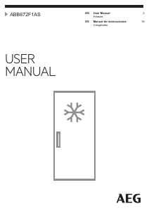 Manual de uso AEG ABB672F1AS Congelador