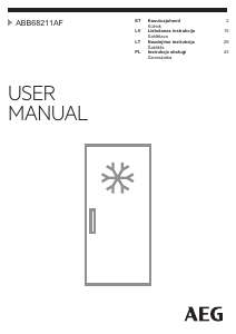 Kasutusjuhend AEG ABB68211AF Sügavkülmik