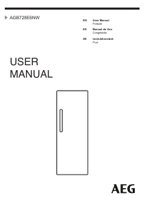 Bruksanvisning AEG AGB728E6NW Frys