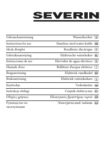 Bedienungsanleitung Severin WK 3366 Wasserkocher