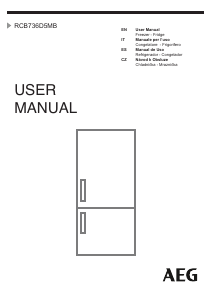 Manuale AEG RCB736D5MB Frigorifero-congelatore