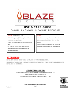 Handleiding Blaze BLZ-3 Barbecue