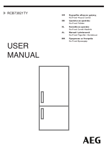 Priročnik AEG RCB73821TY Hladilnik in zamrzovalnik