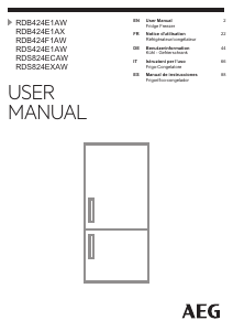 Manuale AEG RDB424E1AX Frigorifero-congelatore