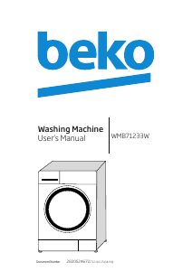 Bruksanvisning BEKO WMB 71233 Tvättmaskin