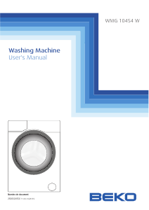 Manual BEKO WMG 10454 Washing Machine