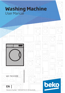 Bruksanvisning BEKO WX 742430 Tvättmaskin