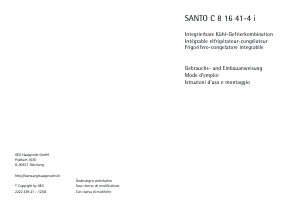 Mode d’emploi AEG SC81641-4I Réfrigérateur combiné