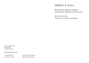 Mode d’emploi AEG SC81843I Réfrigérateur combiné