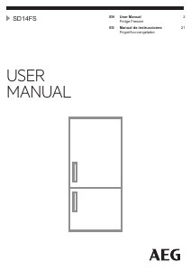 Manual de uso AEG SCB614F1LS Frigorífico combinado